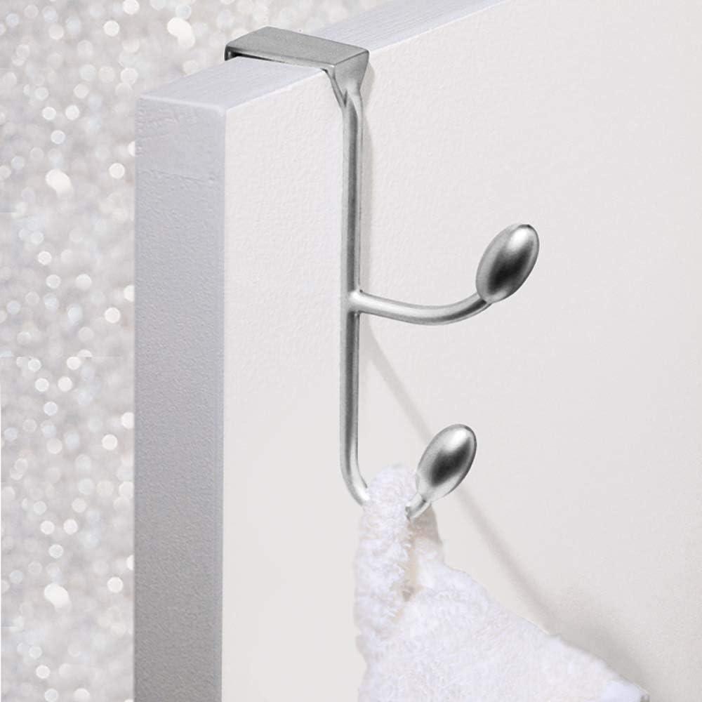 iDesign Silver Steel Medium Orbinni Over the Door Double Hook 10 lb. cap. 1 pk