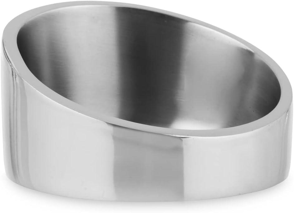 Nambé Tilt Winery Coaster - Angled Rim Alloy Drip Catcher & Bottle Holder - Sculptural Metal Table Accent, Chilled Bottle Rest & Counter Décor