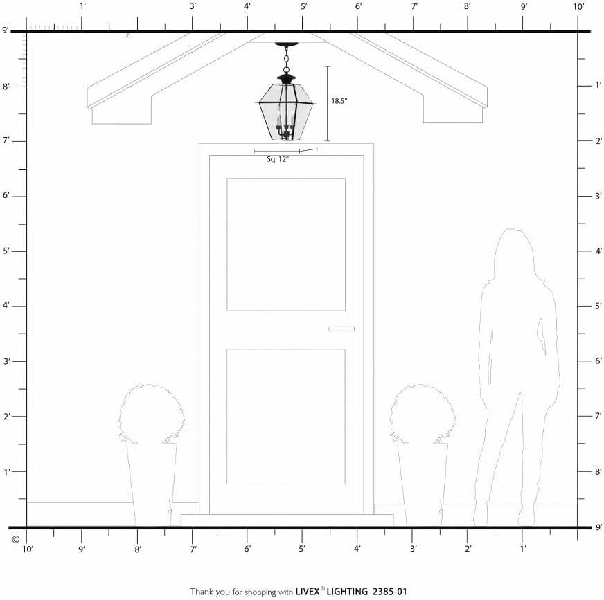 Livex Lighting Westover 3 - Light Pendant in  Black