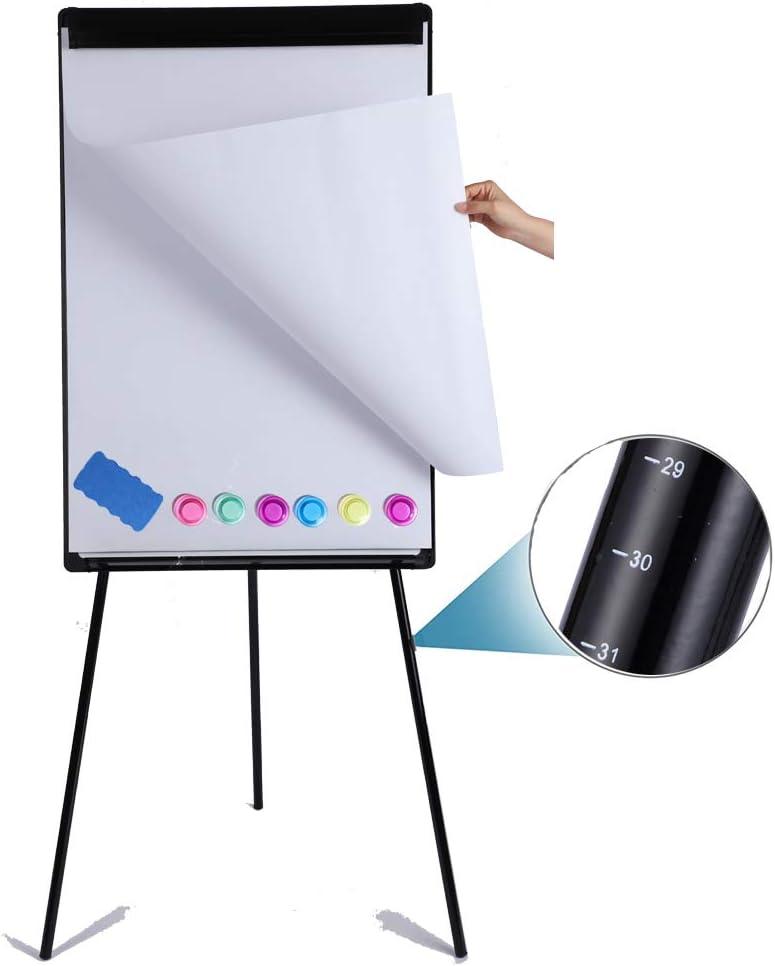 Adjustable Magnetic Whiteboard Easel with Tripod Stand and Flipchart