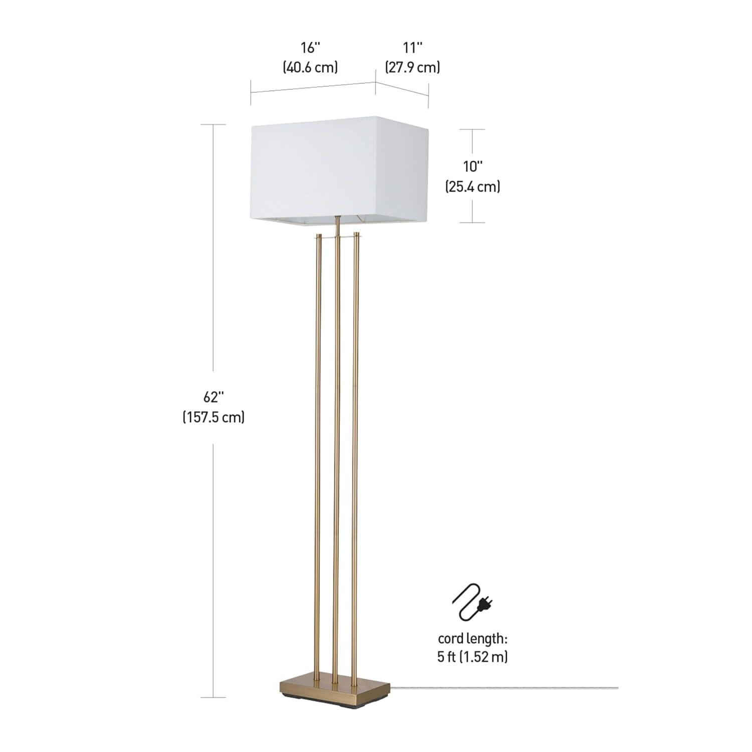 Novogratz Soho 62'' Matte Brass Floor Lamp