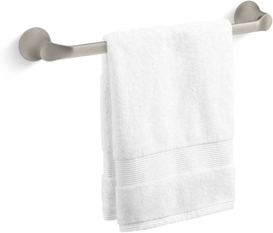 Simplice 18" Vibrant Brushed Nickel Metal Towel Bar