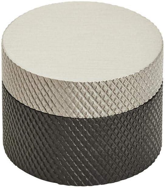 Amerock | Cabinet Knob | Matte Black/Silver Champagne | 1-1/4 inch (32 mm) Diameter | Transcendent | 1 Pack | Drawer Knob | Cabinet Hardware