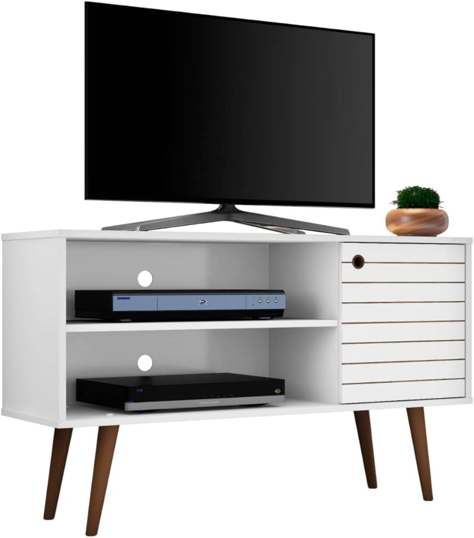 Liberty Mid-Century Modern 2 Shelves and 1 Door TV Stand for TVs up to 46" - Manhattan Comfort