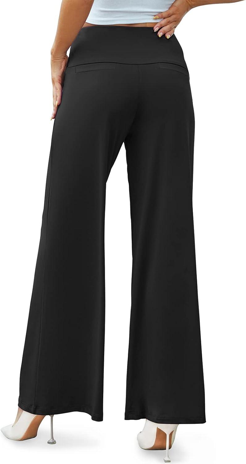 Arolina Women's Stretchy Wide Leg Palazzo Lounge Pants with Pockets Casual Comfy High Waist Palazzo Pants for Women Dressy