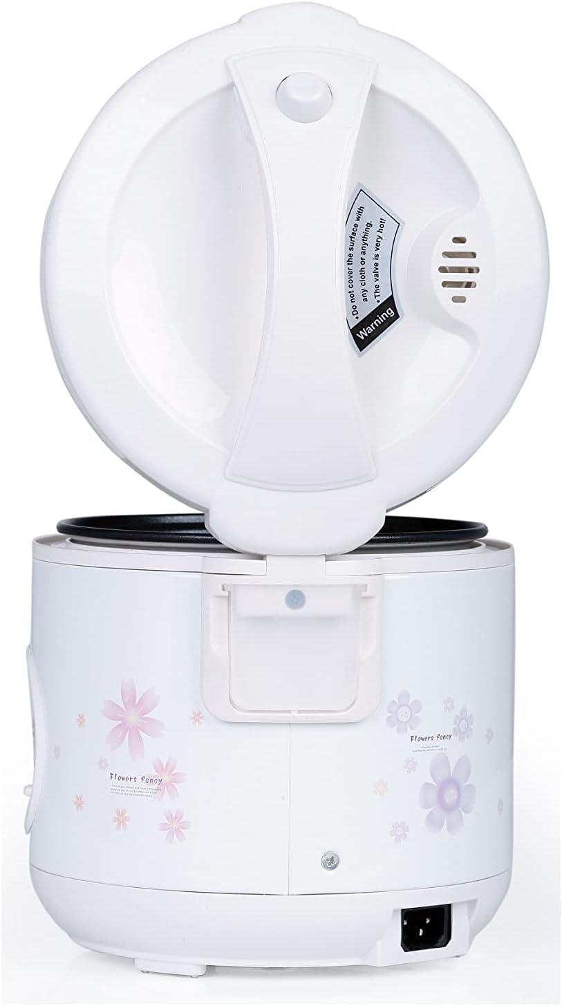 5 Cups Uncooked Cool Touch Electronic Rice Cooker in White