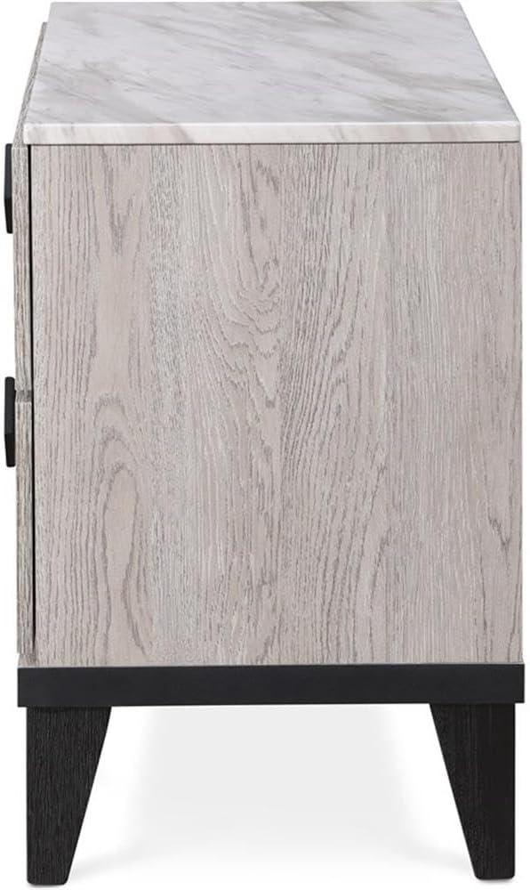 Adore Decor Micah Modern Square Nightstand End Table with 2 Drawers, Beige