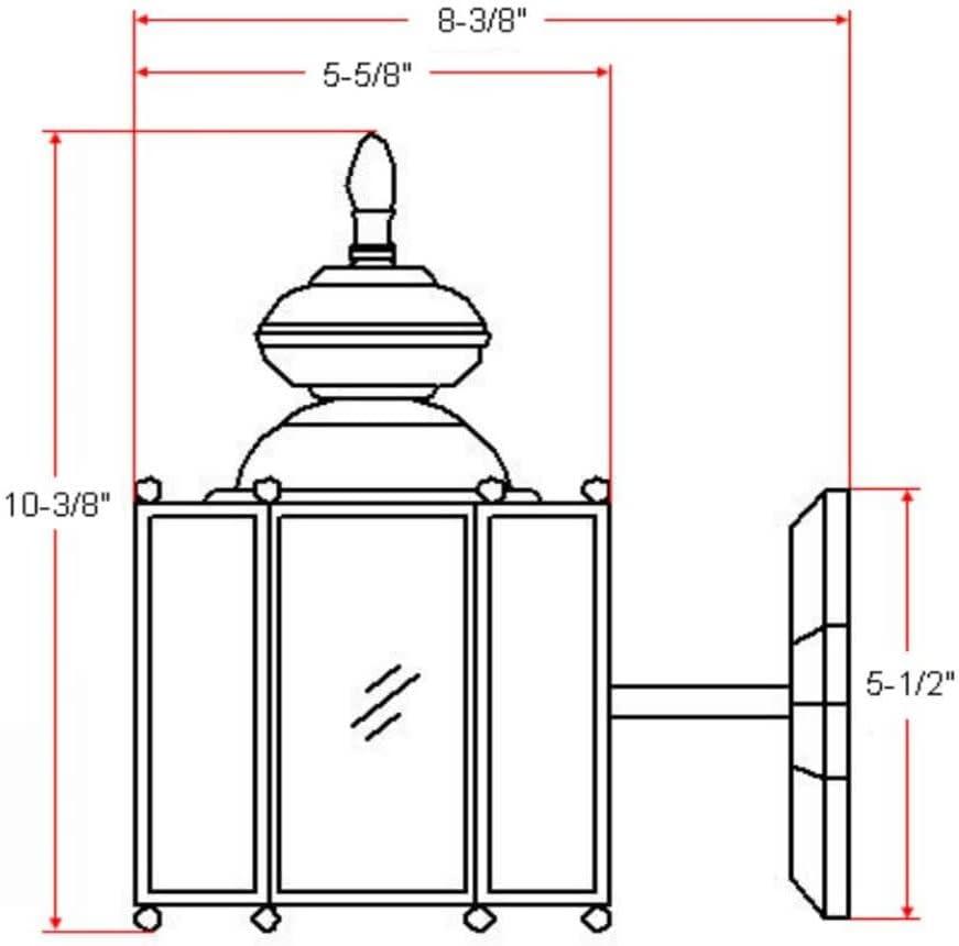 Augusta Elegance Brass and Glass Outdoor Wall Sconce