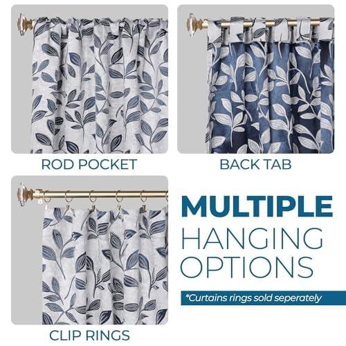 Superior Modern Bohemian Leaves Polyester Machine Washable Room Darkening Blackout Curtains by Superior (Set of 2)