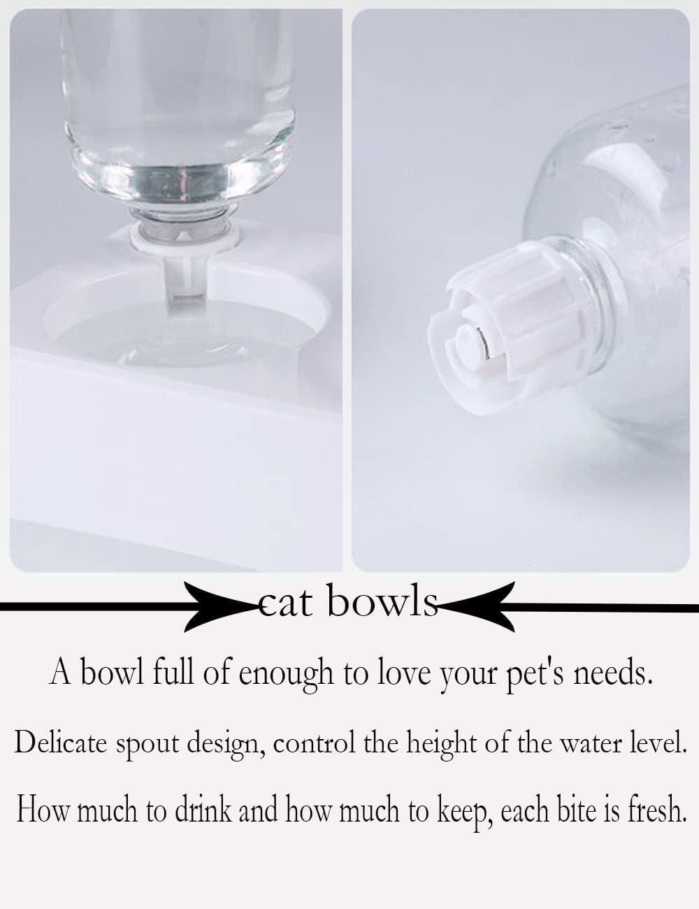Marchul Tilted Cat Bowl Set for Food and Water, Food Feeding Raised Dishes for Puppies