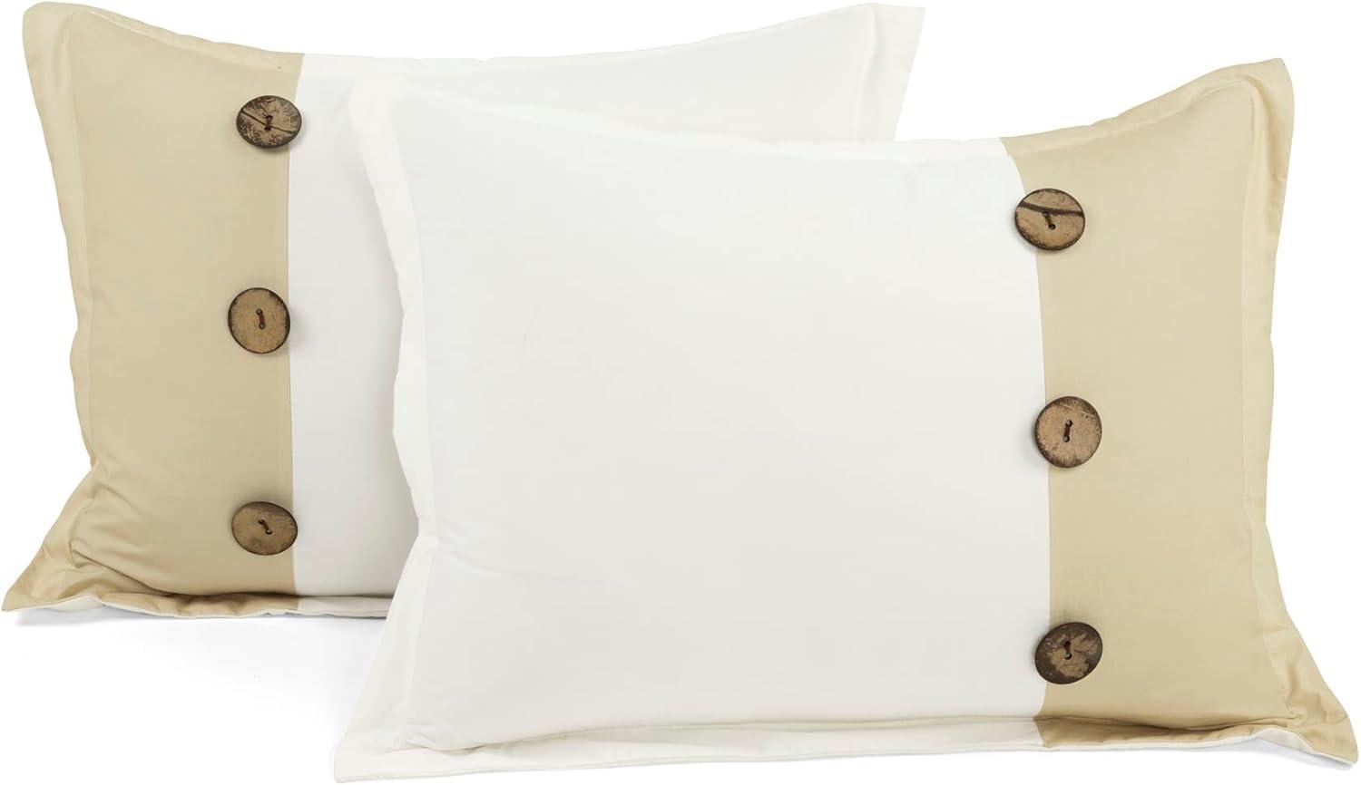 Lush Décor 5pc Linen Button Comforter Set