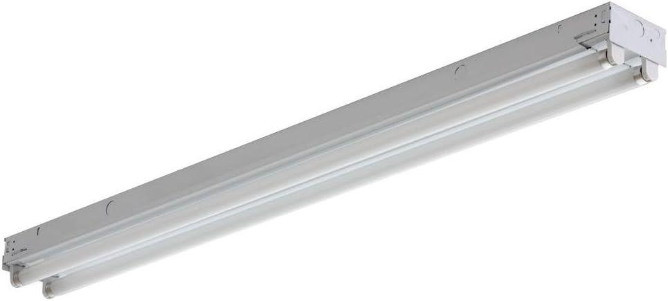 White Aluminum 48-Inch Fluorescent LED Strip Light Fixture