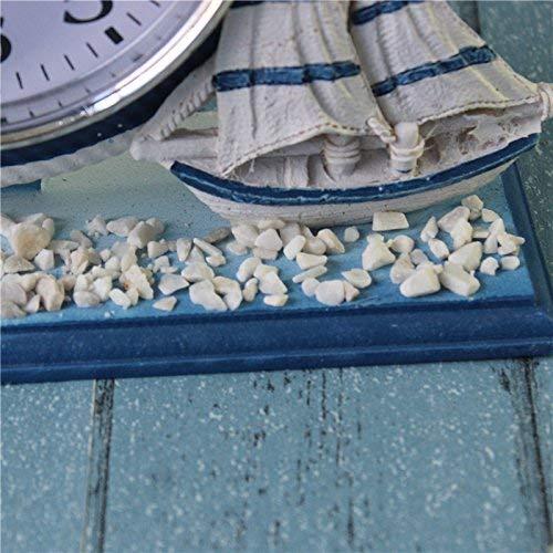 Wheel Wall Clock Decoration Nautical Anchor Boat Steering Wheel Time Clock Table Decor - Ship