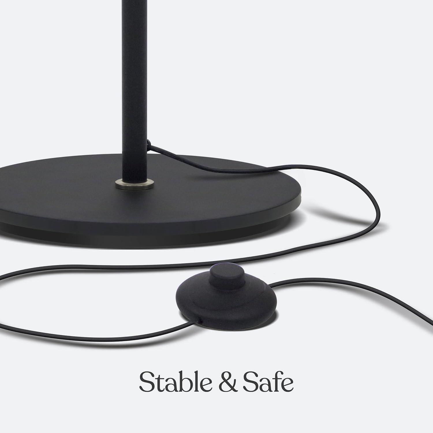 Brightech Nova 74 in. Novelty Industrial 3-Hanging Ring Light LED Standing Floor Lamp with Built-In Color Options