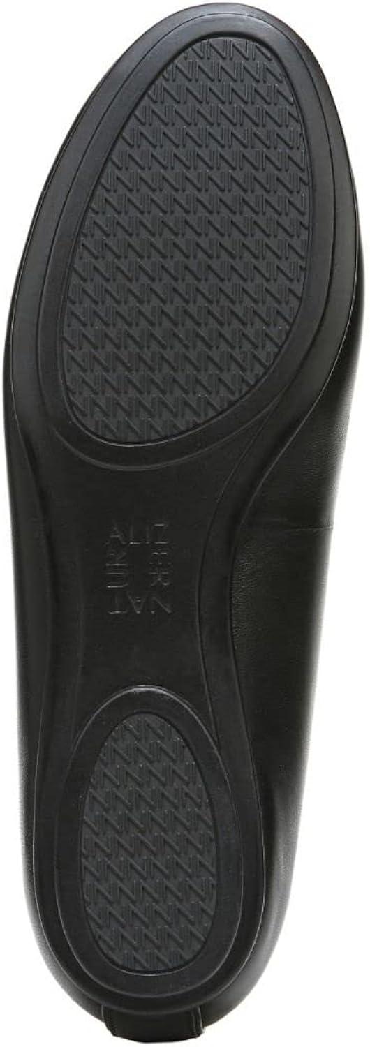 Maxwell 7.5 Black Leather Ballet Flat with Advanced Cushioning