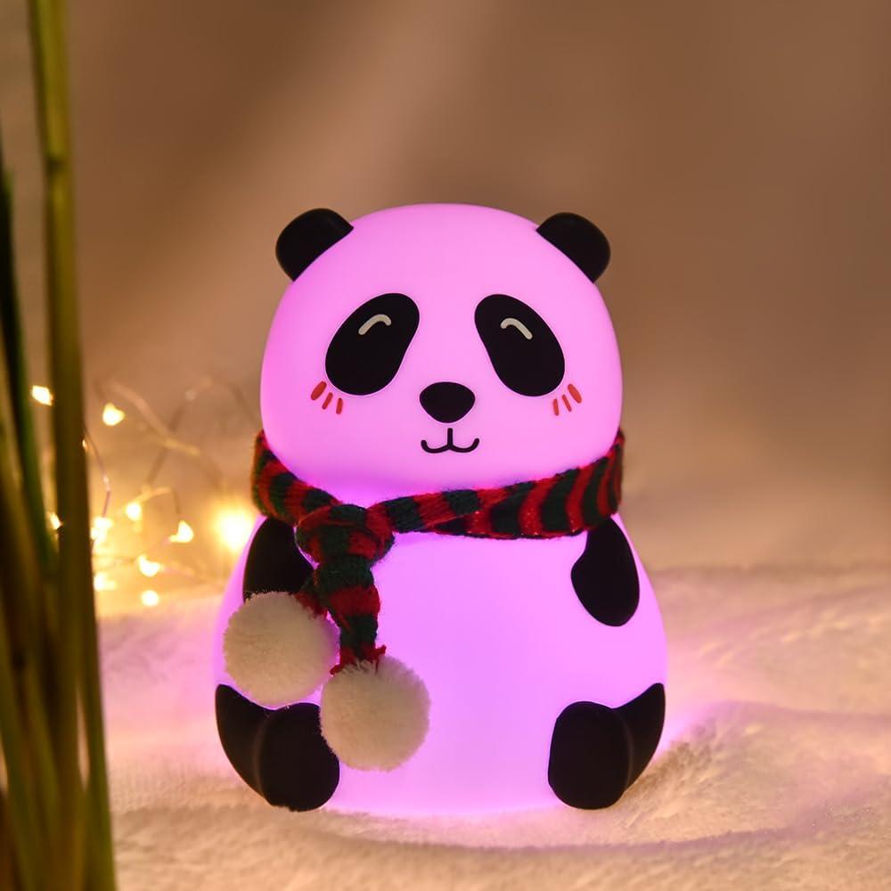 Cute Silicone Panda Night Light with USB Rechargeable