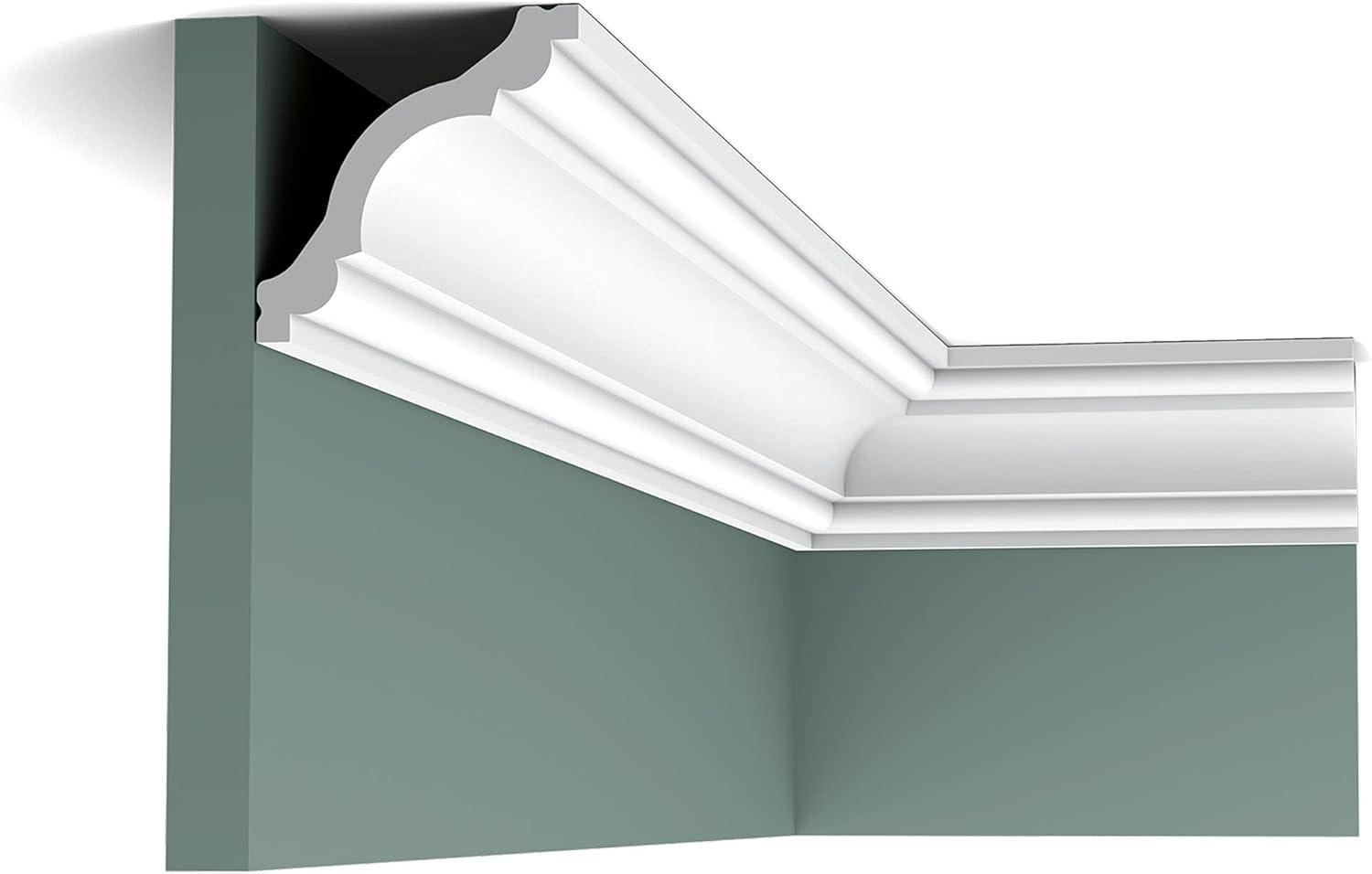 Primed White 78'' High Impact Polystyrene Crown Moulding