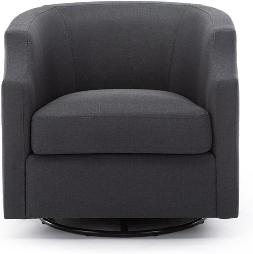 Debbie 77.47cm Wide Polyester Swivel Barrel Chair