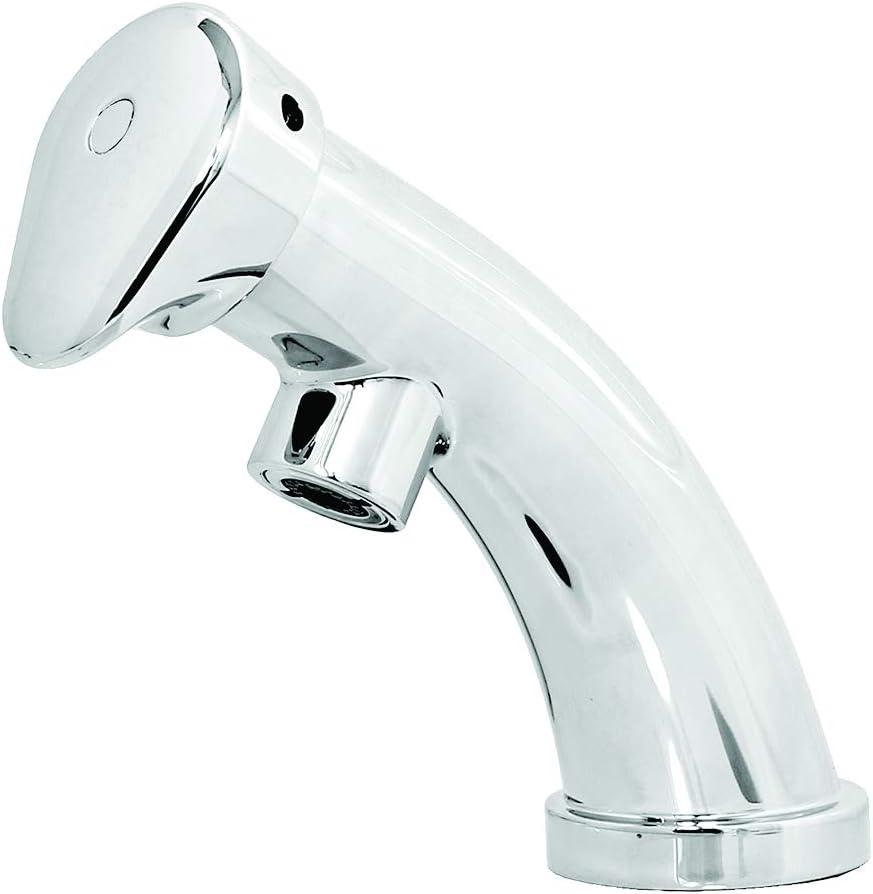 Polished Chrome Easy-Push ADA-Compliant Bathroom Faucet