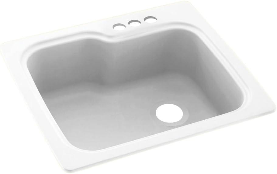 25'' L Single Bowl Solid Surface Kitchen Sink