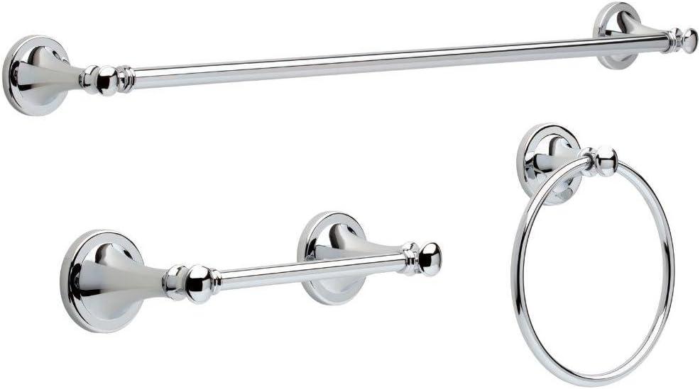 Silverton Polished Chrome 3-Piece Bathroom Hardware Set