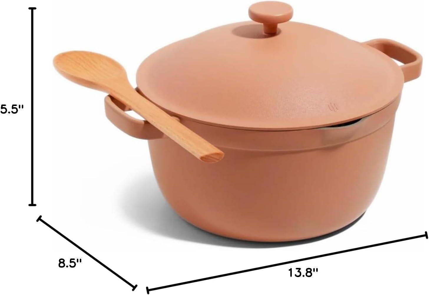 Terracotta 5.5 Qt Nonstick Ceramic Sauce Pan with Lid