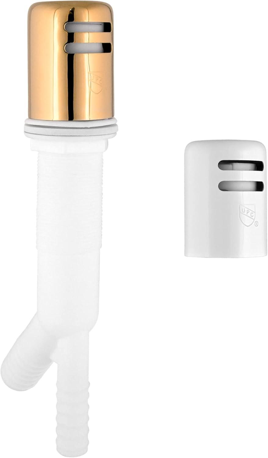 Design House 583872 Dishwasher Air Gap with Cover, Includes Two Finishes, Satin Gold and White