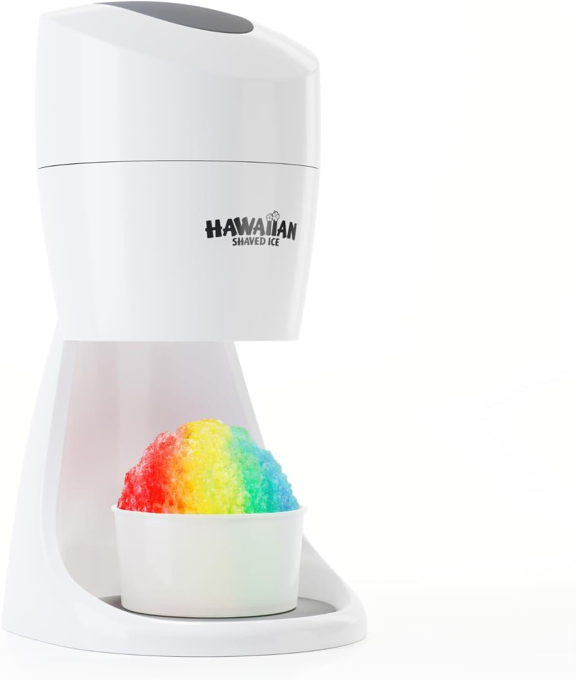 Hawaiian Shaved Ice S900 Machine, Slush Shaver Snow Cone Maker, Hawaii Style, 55 Watts, White
