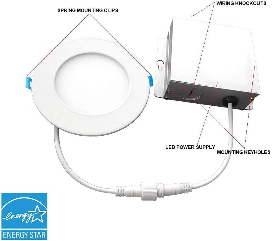 White Aluminum 4-inch Slim LED Downlight