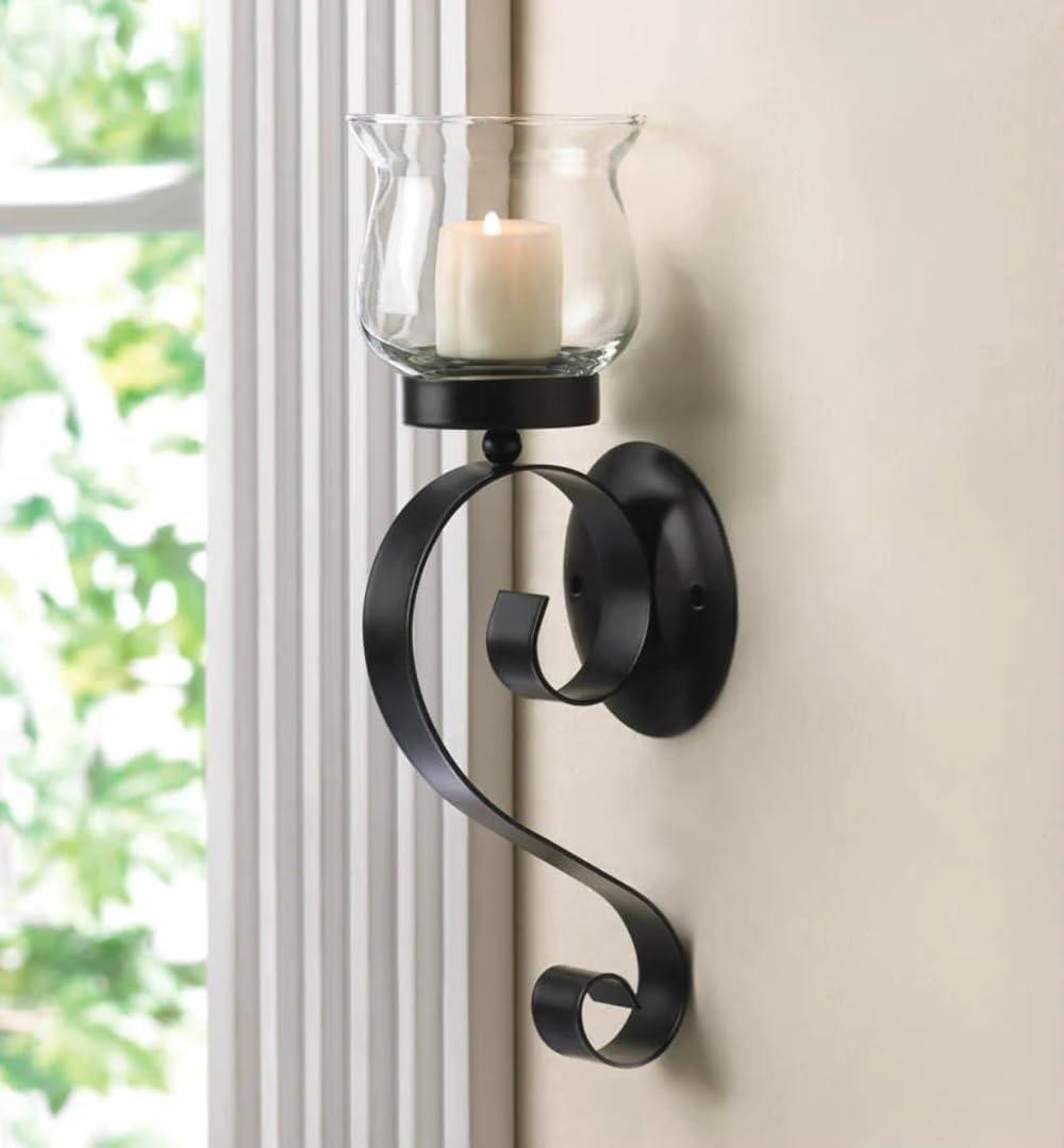 Scrolling Candle Wall Sconce