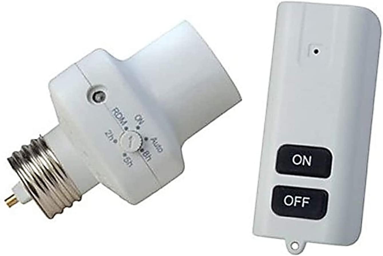 White Indoor Light Control Socket with Remote and Timer