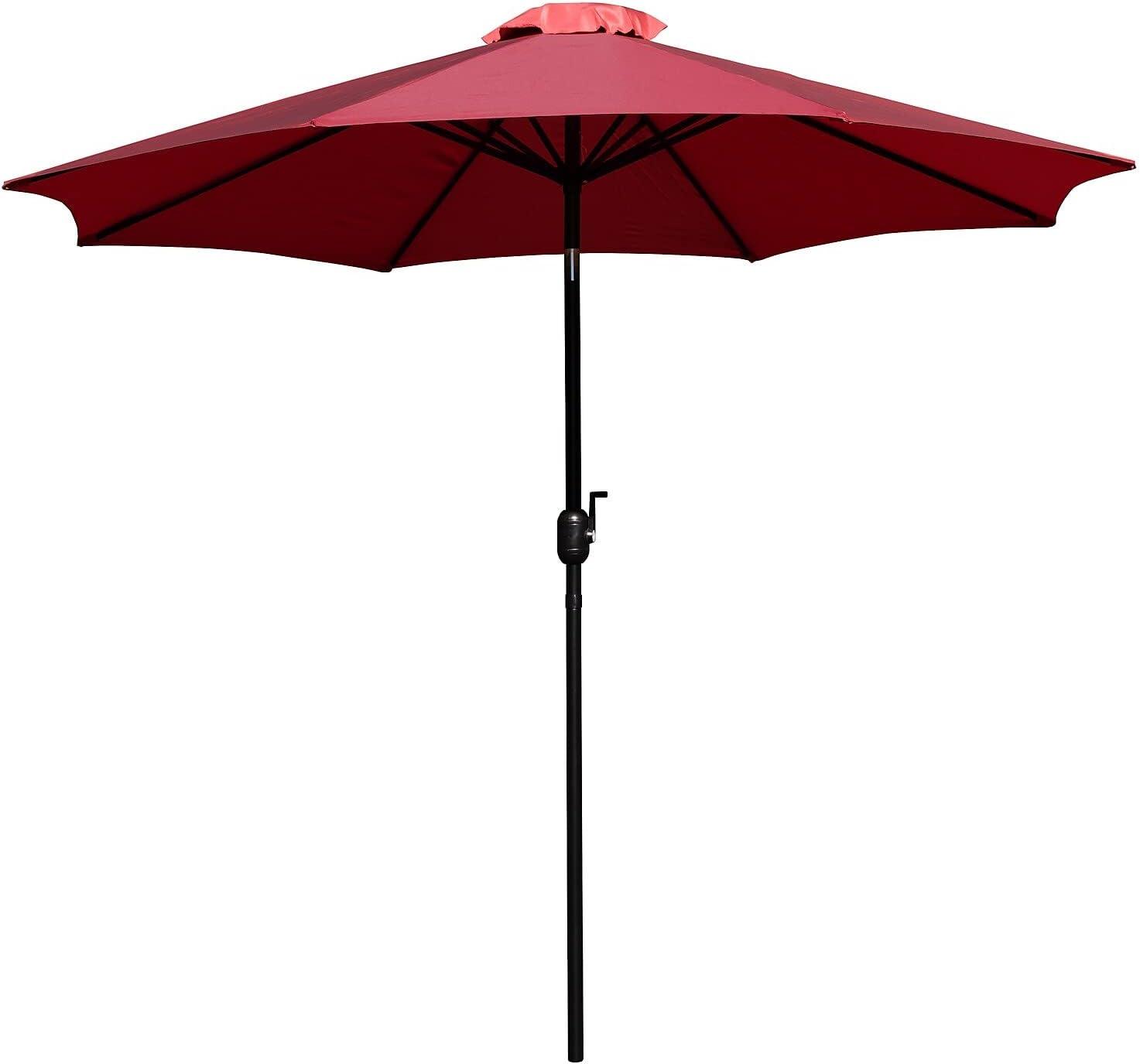 Flash Furniture Kona 9 FT Round Umbrella with 1.5" Diameter Aluminum Pole with Crank and Tilt Function