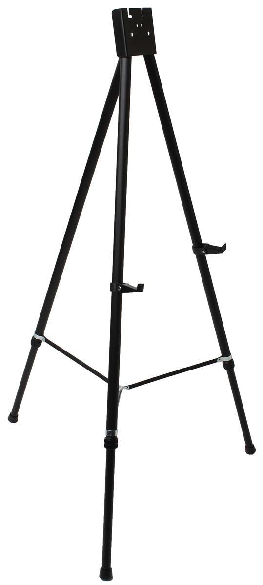 Floor Easel for Art or Display, Adjustable Height, with 36" x 48" Snap Frame (Black Aluminum) (EASSF3648B)