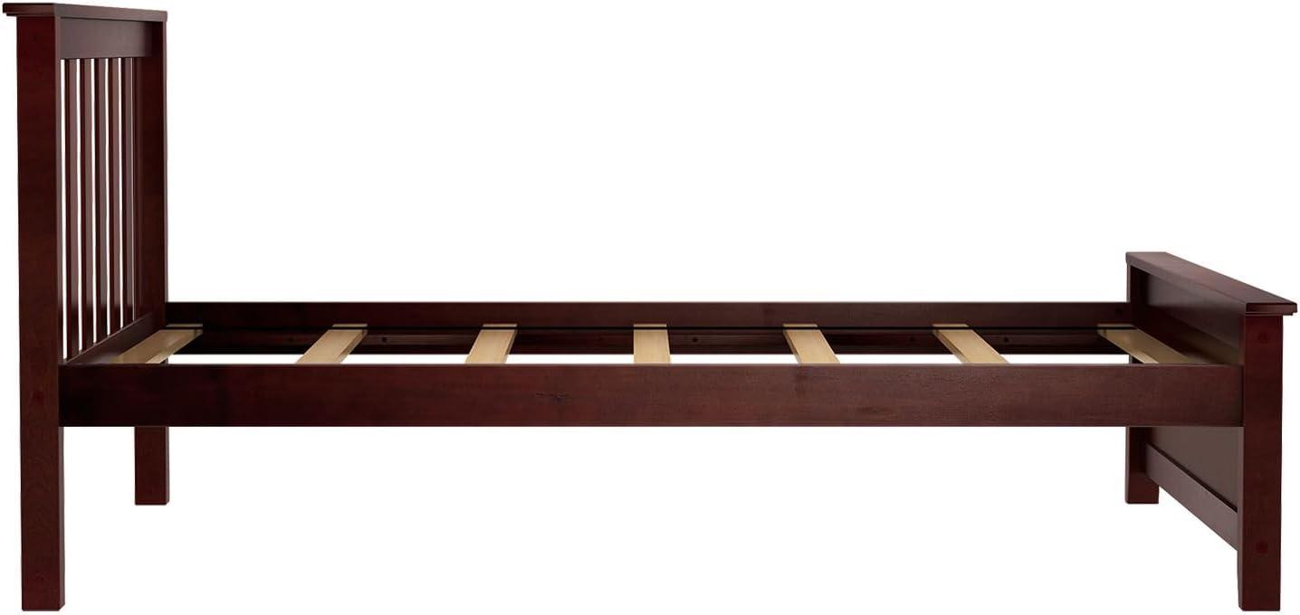 Plank+Beam Classic Solid Wood Full Size Bed Frame with Headboard for Adults