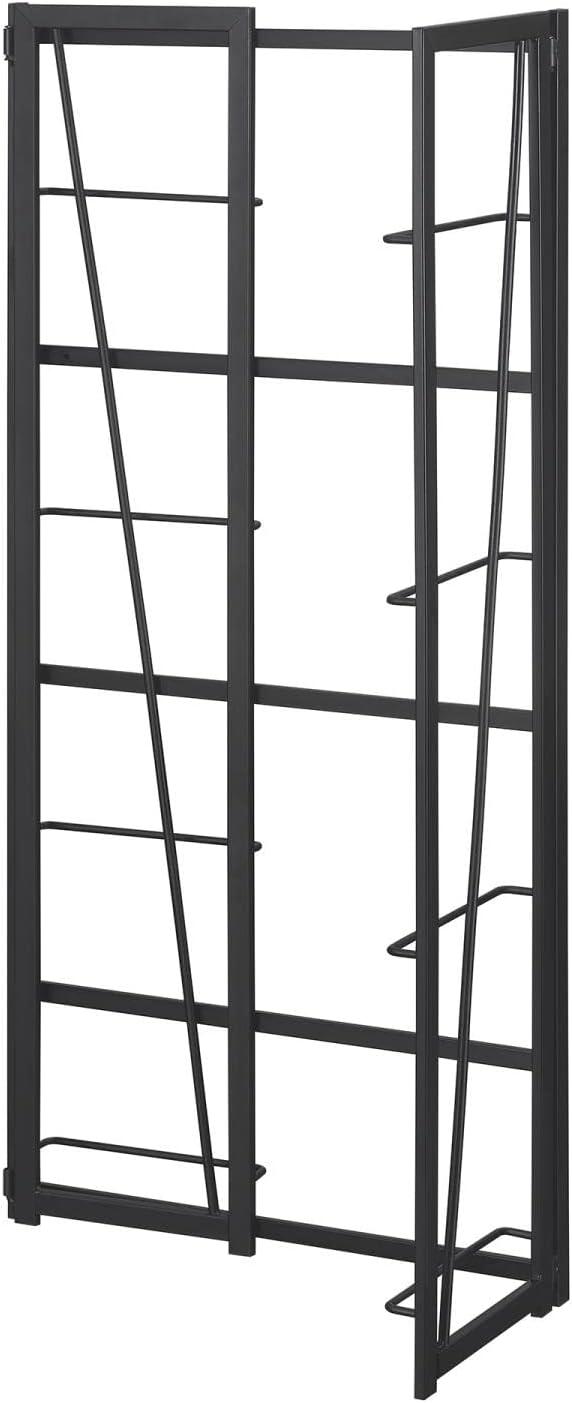 Xtra Folding 4 Tier Bookshelf Black