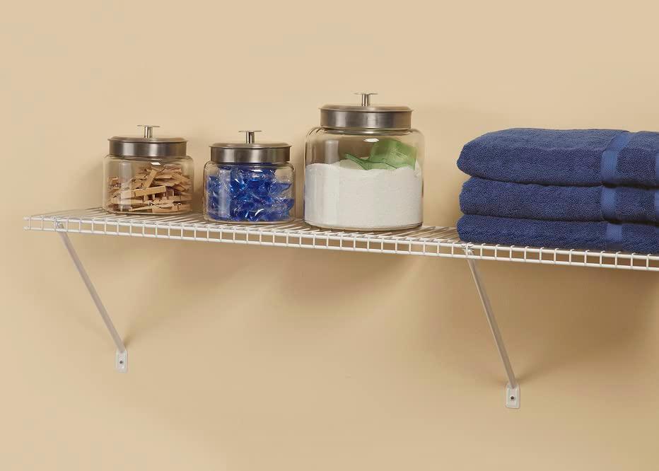 ClosetMaid (#104100) Wire Shelf Kit, White 4' x 12" (Pack of 4)