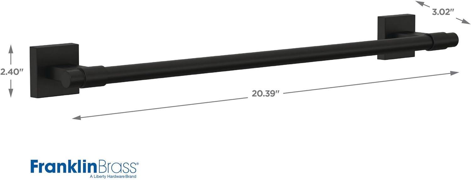 Maxted 18" Flat Black Wall Mounted Towel Bar