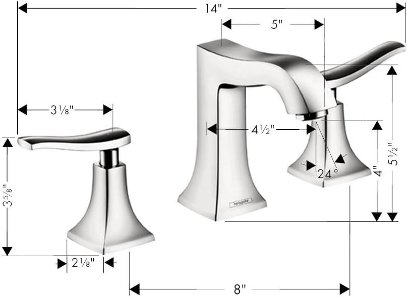 Metris C Two Handles Widespread Bathroom Faucet