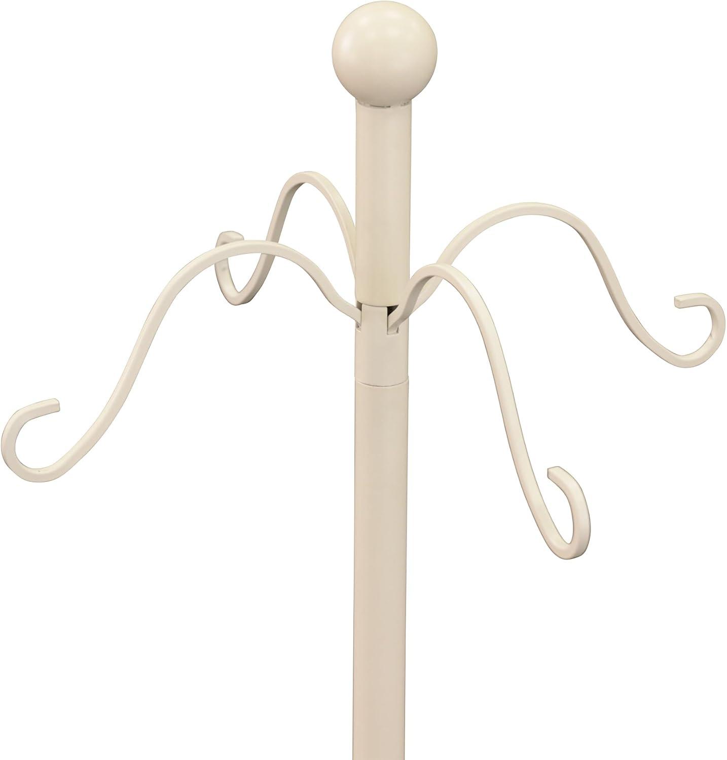 Haute Décor Adapt Adjustable 8 Hook Christmas Stocking Holder Matte White: Freestanding Holiday Decor