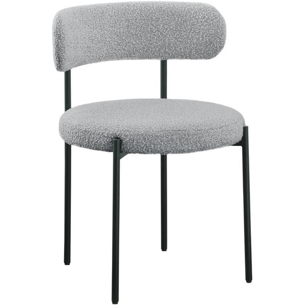 Meridian Furniture Beacon Silla de Comedor de Tela Boucle Gris