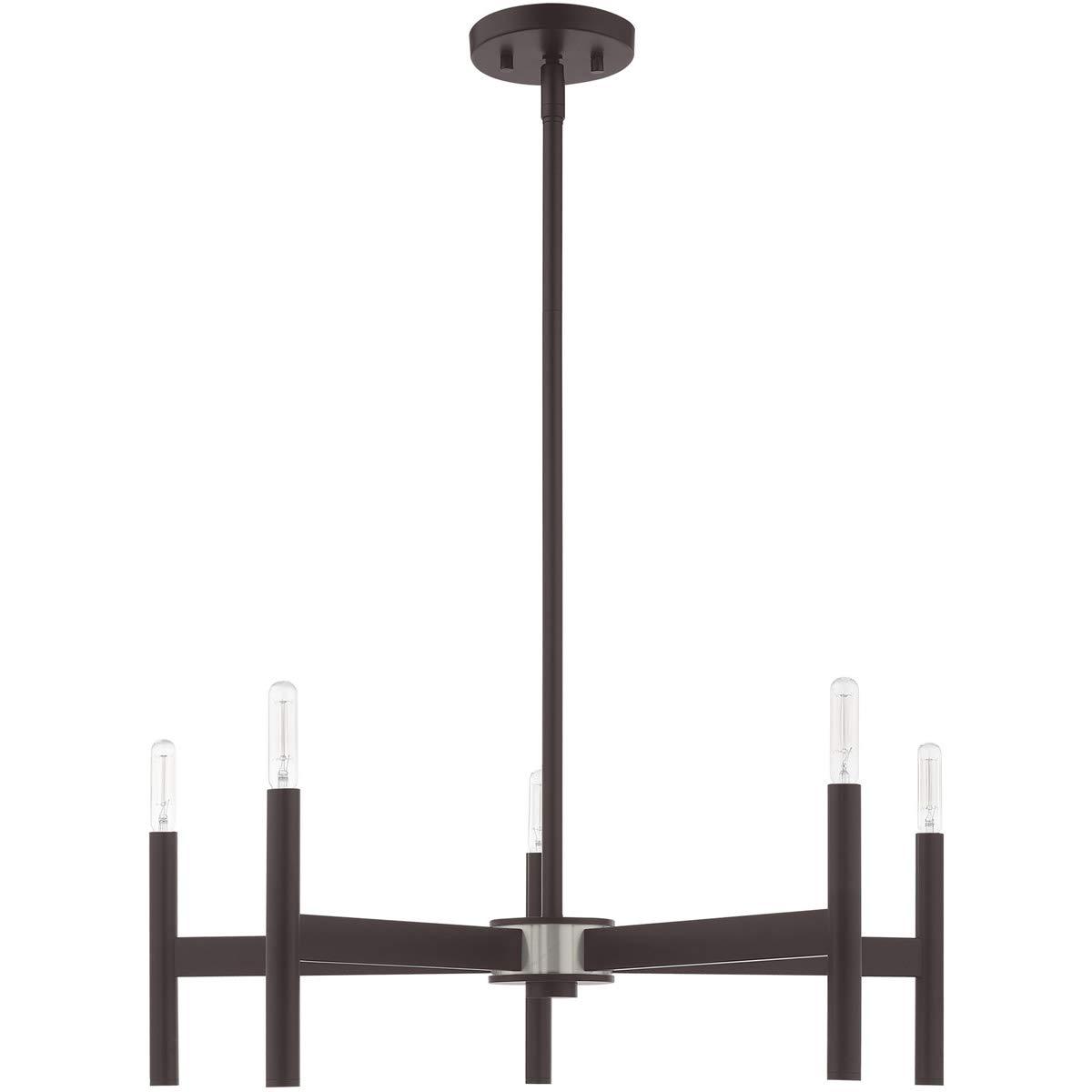 Livex Lighting Copenhagen 5 - Light Chandelier in  Bronze