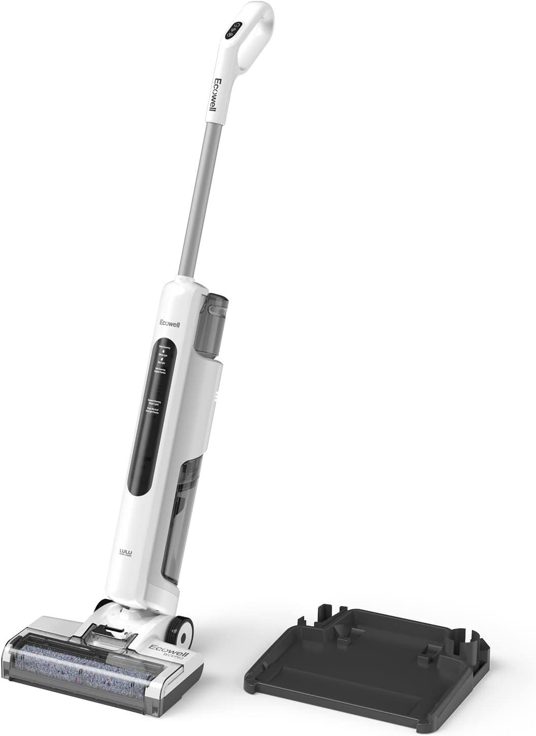 White Cordless Wet Dry Vacuum Cleaner with Self Cleaning