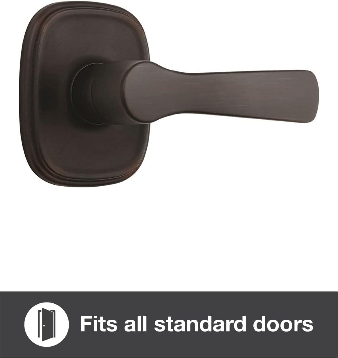 BRINKS - Alwood Push Pull Rotate Hall and Closet Door Knob, Tuscan Bronze - Door Lock That Opens Hands-Free with a Push, a Pull Or by Rotating