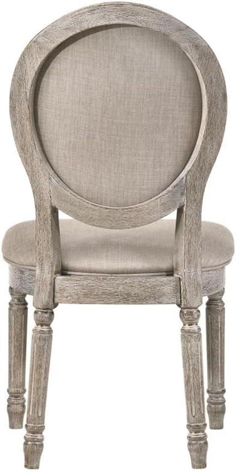 Faustine Accent Chair Tan Fabric/Salvaged Light Oak Finish - Acme Furniture