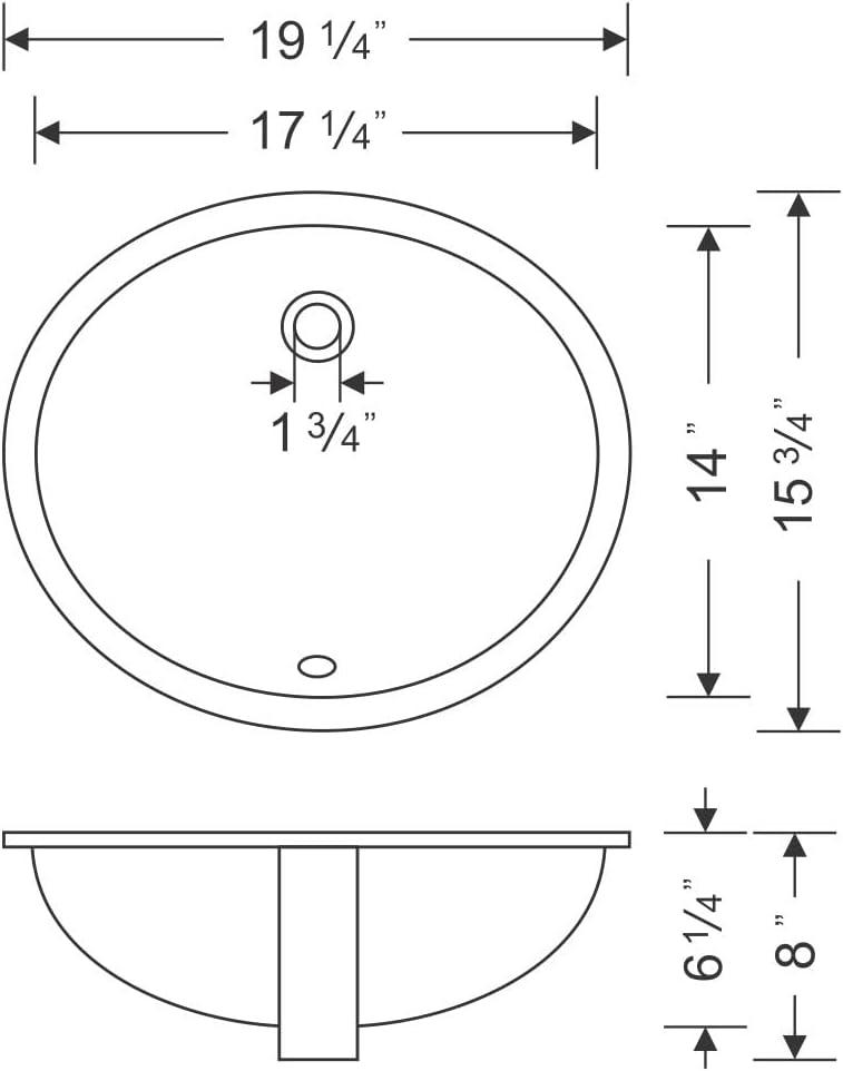 Bisque Ceramic Oval Undermount Bathroom Sink with Overflow