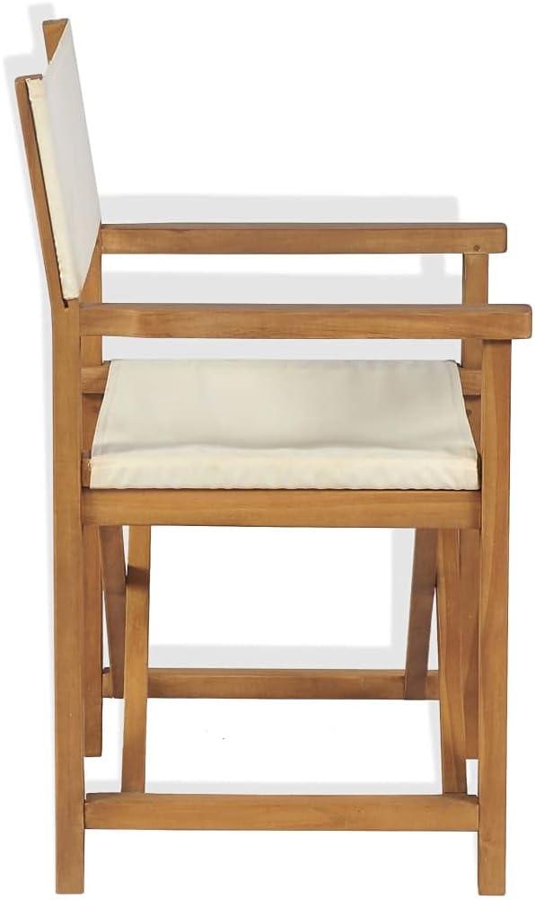 vidaXL Folding Director's Chair Solid Teak Wood