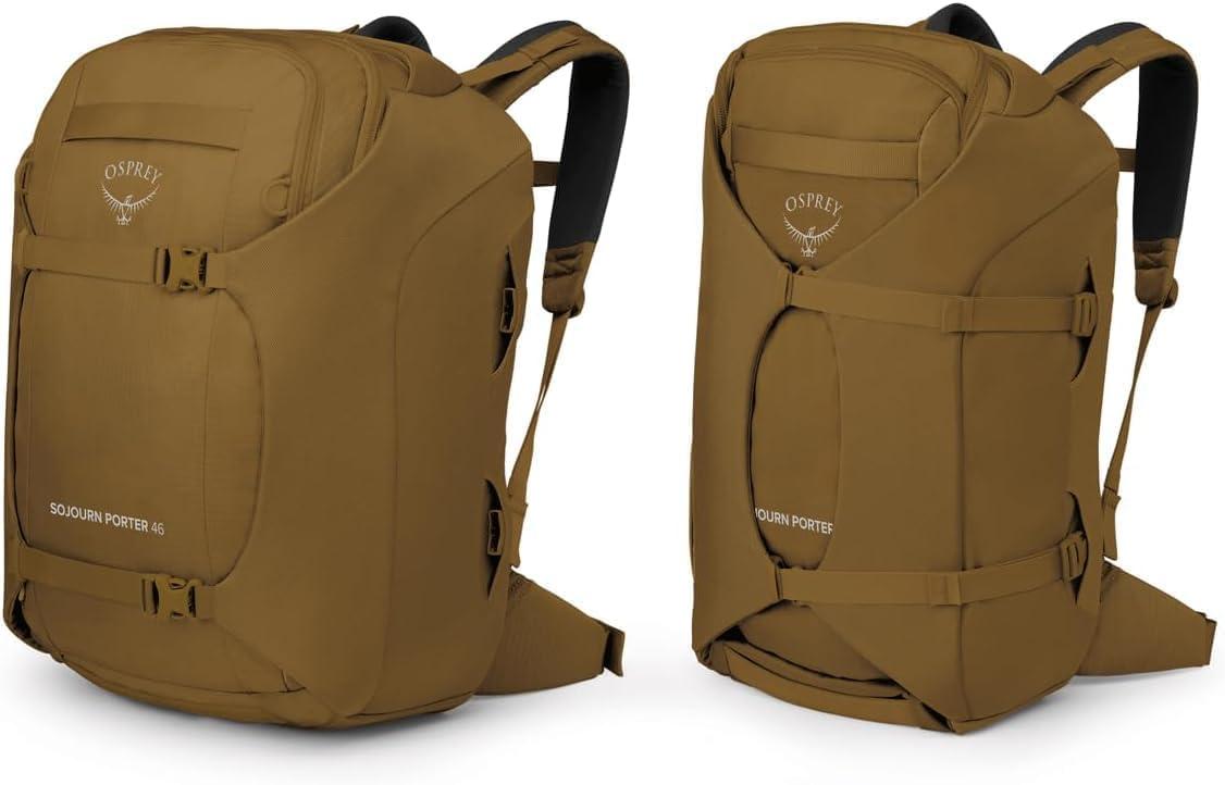 Brindle Brown Nylon 46L Travel Backpack with AirScape Panel