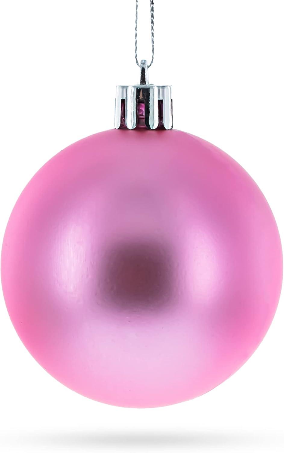 Elegant Set of 40-Piece Pink Ball Christmas Ornaments