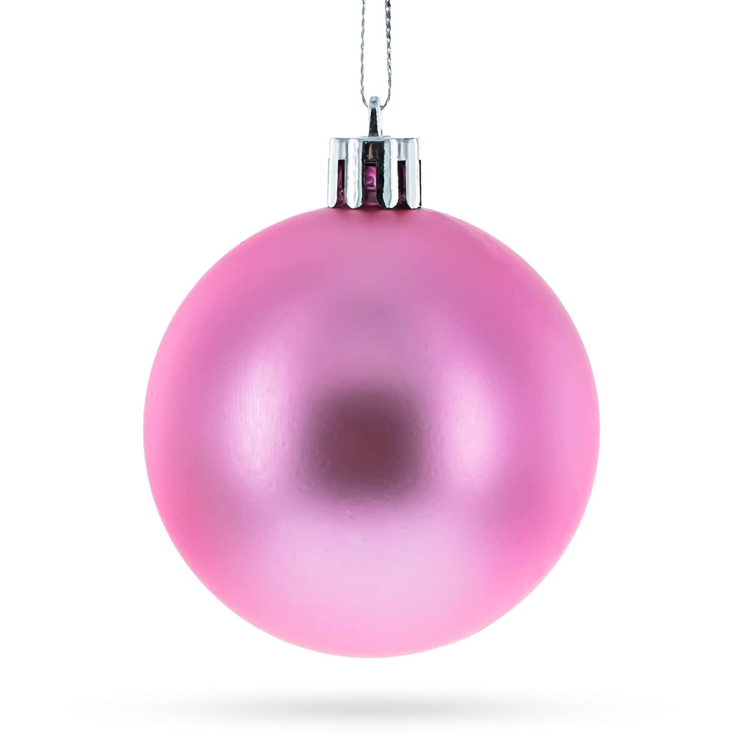 Elegant Set of 40-Piece Pink Ball Christmas Ornaments