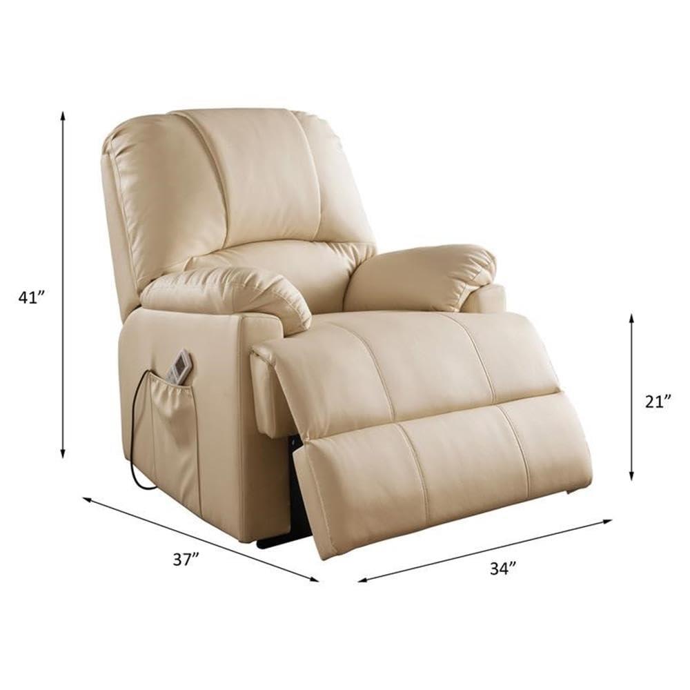 ACME Ixora Recliner with Power Lift and Massage in Beige